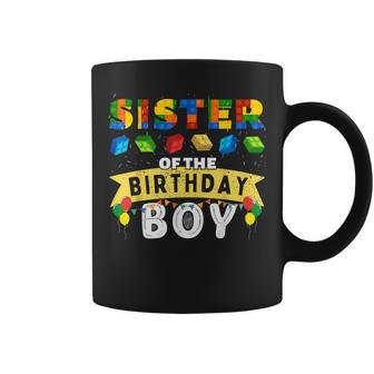 Sister Of The Birthday Boy Building Blocks Master Builder Coffee Mug - Thegiftio UK