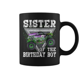 Sister Of The Birthday Boy Monster Truck Birthday Family Coffee Mug - Thegiftio UK