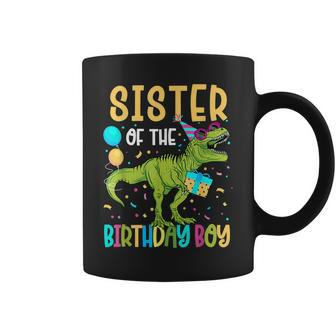 Sister Of The Birthday Boy Family Matching Dinosaur Squad Coffee Mug - Seseable