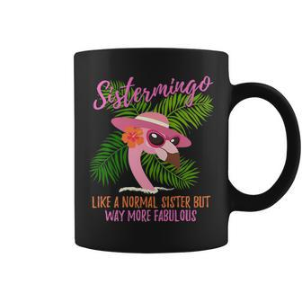Sistermingo Cute Summer Vibes Pink Flamingo For Sister Coffee Mug | Mazezy