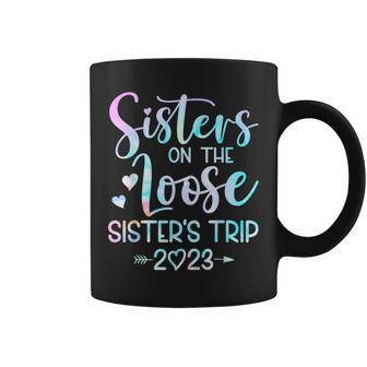 Sister's Trip 2023 Sisters On The Loose Tie Dye Coffee Mug | Mazezy