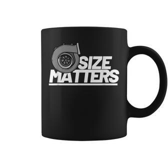 Size Matters Turbo For Men Car Show Coffee Mug | Mazezy