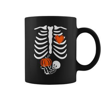 Skeleton Baby Pregnant Xray Rib Cage Halloween Costume Coffee Mug - Monsterry AU