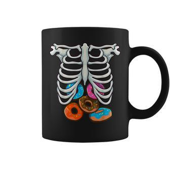 Skeleton Donuts Rib Cage Halloween Costume Cosplay Coffee Mug - Thegiftio UK