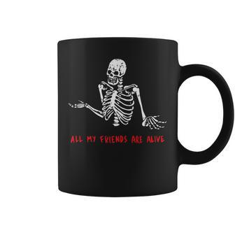 Skeleton Halloween Costume Funny Spooky Friend Squad Coffee Mug | Mazezy