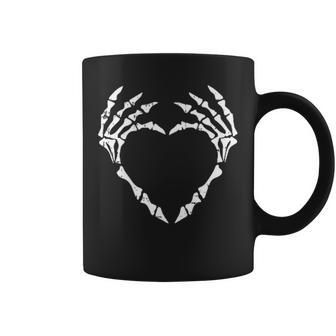 Skeleton Hand Heart Pocket Halloween Costume Bones Coffee Mug - Monsterry AU