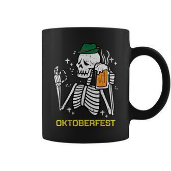 Skeleton Oktoberfest Bavarian Octoberfest German Halloween Coffee Mug - Thegiftio UK