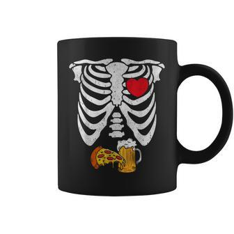 Skeleton Pregnancy Pregnant Couple Halloween Costume Husband Coffee Mug - Seseable