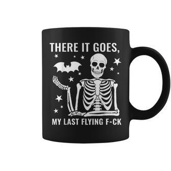 Skeleton There It Goes My Last Flying F-Ck Coffee Mug - Seseable