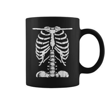 Skeleton Rib Cage Halloween Costume Skeleton Coffee Mug - Seseable