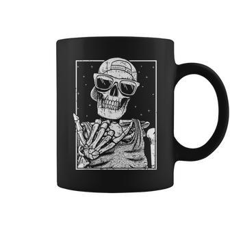 Skeleton Rock Hand Halloween Costume Cool Rock Music Rocker Coffee Mug - Monsterry UK