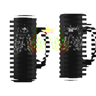 Skeleton Rock Hand Junenth Cool African American Flag Coffee Mug | Mazezy