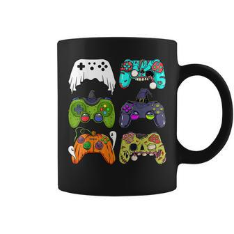 Skeleton Zombie Gaming Controllers Halloween For Gamer Boys Coffee Mug | Mazezy