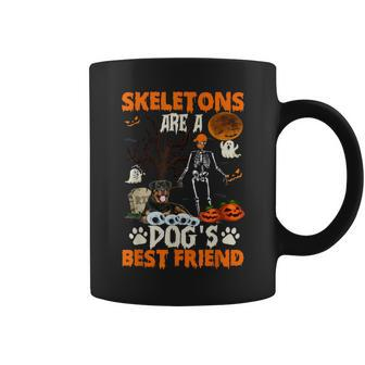 Skeletons Rottweiler Is Friends Funny Halloween Costume Coffee Mug | Mazezy