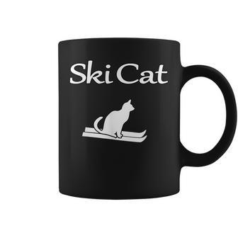 Ski Cat Cool Skiing Cat In Winter Snow Sport Coffee Mug | Mazezy