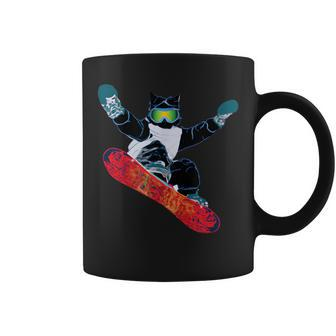 Ski Snowboard Goggles Skiing Snowboarding Cat Coffee Mug | Mazezy