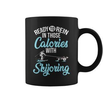 Skijoring Dog Skiing Lover Skier Skiing Expert Skijoring Coffee Mug | Mazezy
