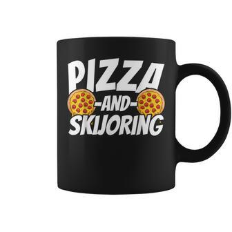 Skijoring For Pizza Lover Coffee Mug | Mazezy