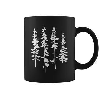 Skinny Pine Trees Pine Tree Graphic For Nature Lover Coffee Mug - Seseable