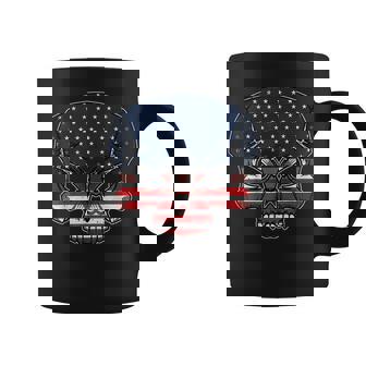 Skull American Flag 4Th Of July Cool Skeleton Patriotic Patriotic Funny Gifts Coffee Mug | Mazezy