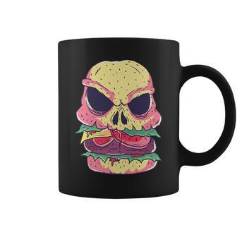 Skull-Burger Meat Scary Coffee Mug | Mazezy
