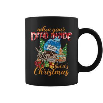 Skull When Youre Dead Inside But Its The Holiday Season Coffee Mug | Mazezy DE