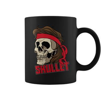 Skull With A Mullet - Funny Redneck Mullet Pride Coffee Mug | Mazezy