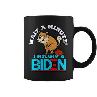 Slidin Biden Funny Dog Trump Political Sarcasm Coffee Mug - Seseable