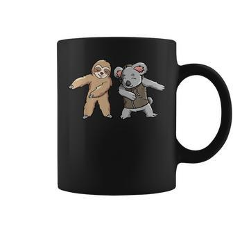 Sloth And Koala Dancing Dabbing Men Women Boy Girl Kids Dancing Funny Gifts Coffee Mug | Mazezy