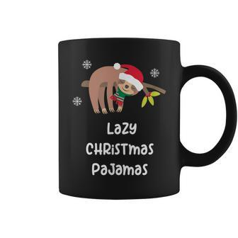 Sloth In Snow Lazy Christmas Pajamas Holiday Family Pajama Coffee Mug - Thegiftio UK