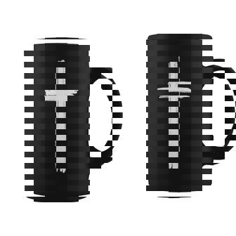 Small Cross Subtle Christian Minimalist Religious Faith Coffee Mug - Monsterry