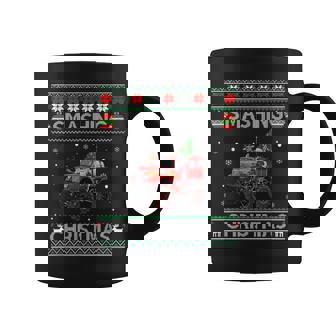 Smashing Christmas Santa On Monster Truck Monster Truck Coffee Mug | Mazezy