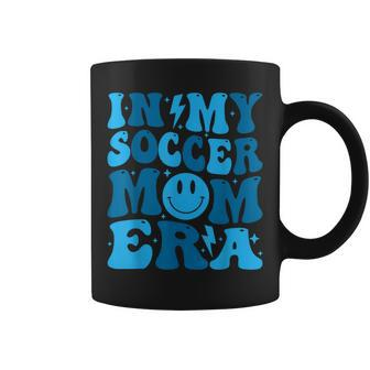 Smile Face In My Soccer Mom Era Groovy Mom Of Boys Coffee Mug - Seseable