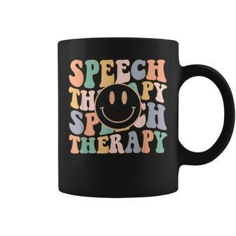 Smile Face Speech Therapy Speech Language Pathologist Slp Coffee Mug | Mazezy