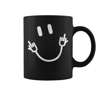 Smile Middle Finger Coffee Mug - Seseable