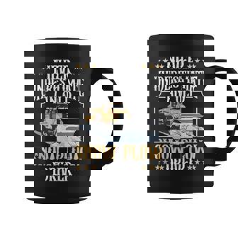 Snow Plow Truck Never Underestimate An Old Snow Plow Driver Coffee Mug - Thegiftio