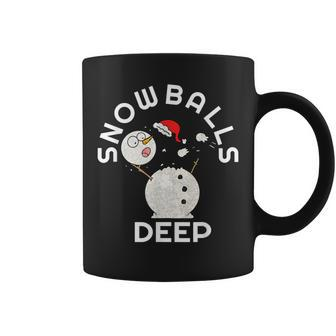 Snowballs Deep Christmas Snowman Coffee Mug - Seseable