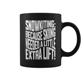 Snowkite Mountain Skill Snowkiter Adventures Snowkiting Coffee Mug | Mazezy