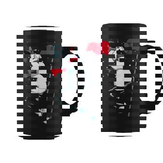 Snowman Playing Golf Christmas Pajama Sport X-Mas Golfer Coffee Mug | Mazezy