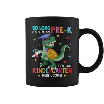 So Long Pre-K Kindergarten Here I Come Dinosaur Graduation Coffee Mug | Mazezy
