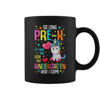 So Long Pre-K Kindergarten Here I Come Unicorn Graduation Coffee Mug | Mazezy