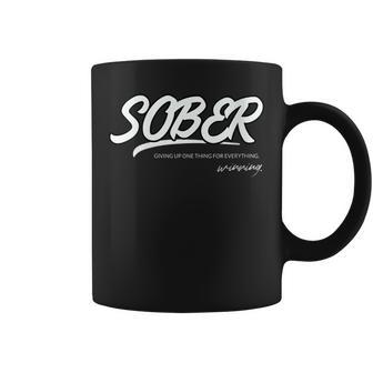Sober Sobriety Alcohol-Free - Winning Coffee Mug | Mazezy