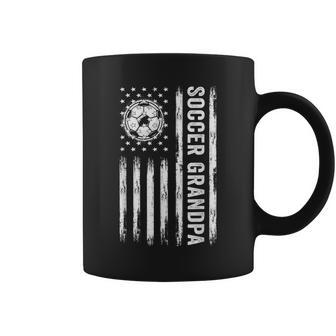 Soccer Grandpa American Flag Proud Grandpa Fathers Day Coffee Mug - Thegiftio UK