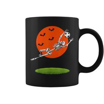 Soccer Skeleton Soccer Player Goalie Halloween Sports Moon Coffee Mug - Monsterry