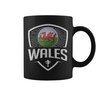 Soccer Support The Team Football Fan Welsh Wales Flag Coffee Mug | Mazezy