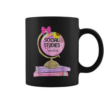 Social Studies Teacher Earth Globe Welcome Back To School Coffee Mug | Mazezy