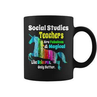 Social Studies Teachers Fabulous And Magical Unicorn Coffee Mug | Mazezy