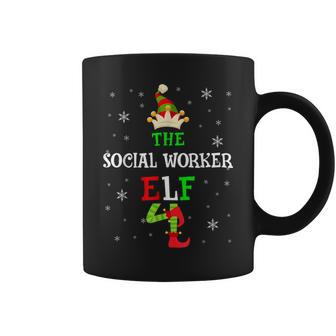 The Social Worker Elf Christmas Elf Matching Family Group Coffee Mug - Monsterry