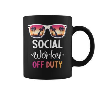 Social Worker Off Duty Summer Vacation Last Day Of School Coffee Mug | Mazezy