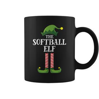 Softball Elf Matching Family Group Christmas Party Coffee Mug - Seseable